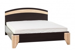 Кровать двуспальная как часть комплекта Аляска, Дуб Венге, MEBEL SERVICE (Украина)