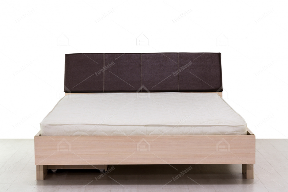 Кровать двуспальная как часть комплекта Кантри, Дуб Молочный, MEBEL SERVICE (Украина)