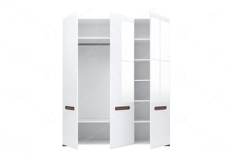 Шкаф для одежды 3Д , коллекции Ацтека, Белый Блеск, БРВ Брест (Беларусь)
