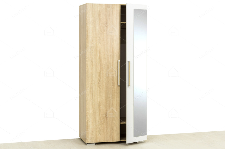 Шкаф для одежды 2Д , модульной системы Лагуна 2, Белый Глянец, СВ Мебель (Россия)