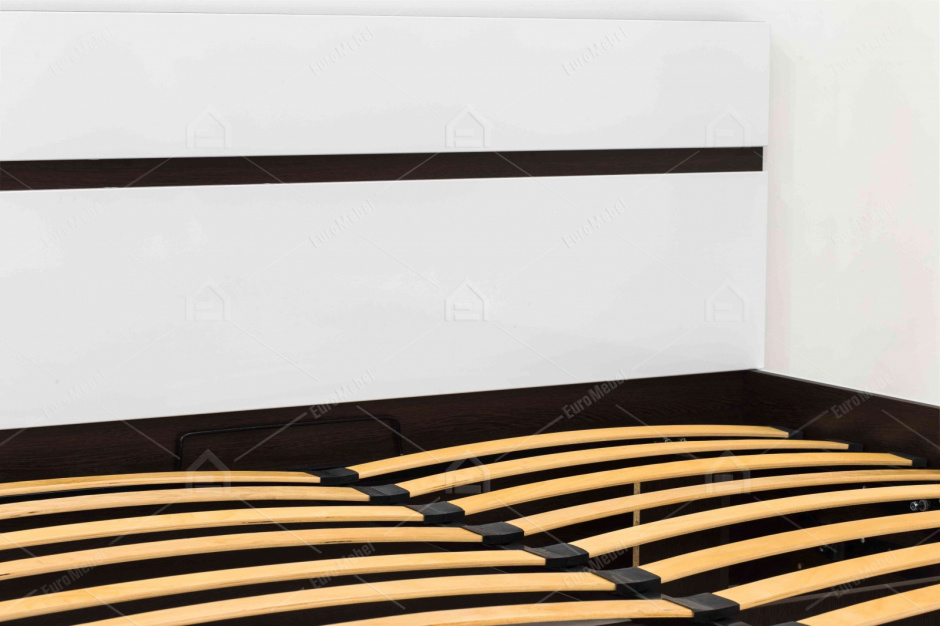 Кровать двуспальная Вегас с ортопедическим основанием, Белый, Горизонт (Россия)