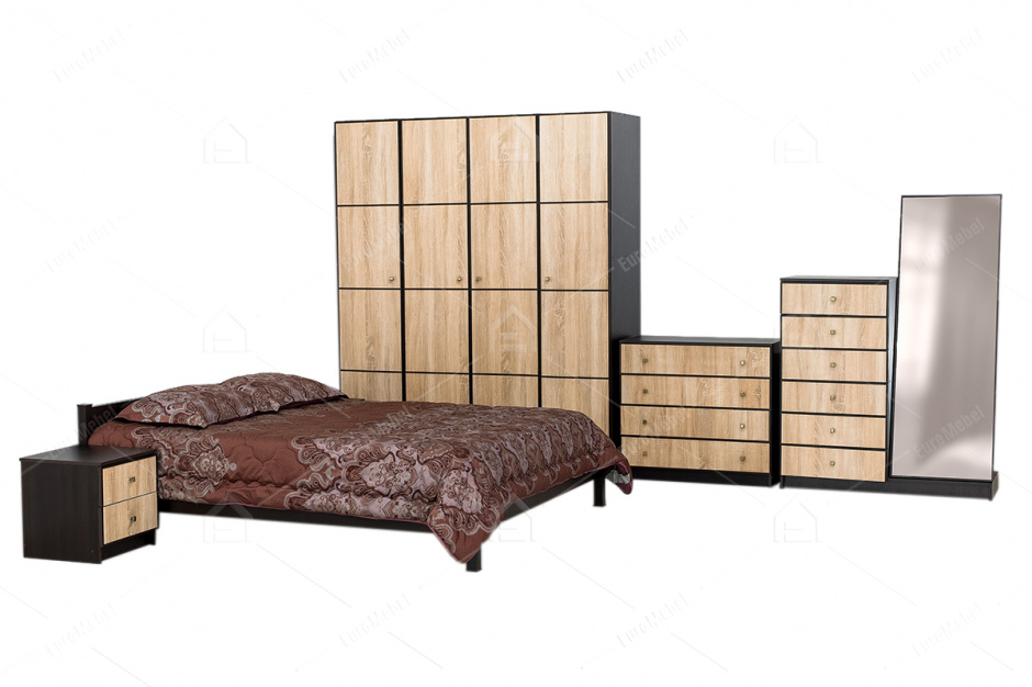 Набор мебели для спальни Фантазия 2033, Дуб Сонома, MEBEL SERVICE (Украина)