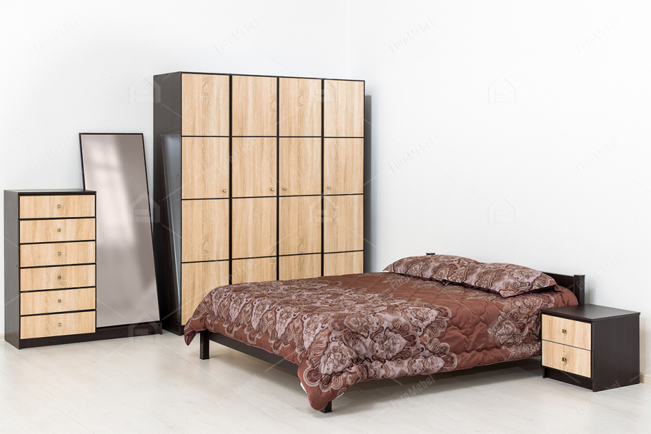 Набор мебели для спальни Фантазия 2034, Дуб Сонома, MEBEL SERVICE (Украина)