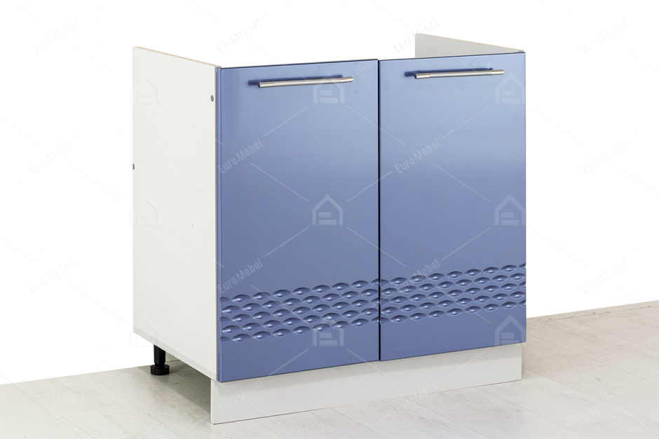 Шкаф под мойку 800, 2Д , модульной системы Капля, Сизый, ДСВ Мебель (Россия)