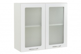 Шкаф витрина 800, 2Д , модульной системы Волна, Белый, СВ Мебель (Россия)