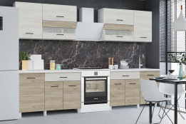 Комплект мебели для кухни Тренд 2400, Крафт белый/серый, Горизонт(Россия)