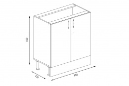 Шкаф-стол 800, 2Д  как часть комплекта ДИАНА-4, Оникс, Фант Мебель (Россия)