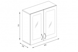 Шкаф кухонный 800, 2Д  как часть комплекта Классика 3.1, Дуб Млечный, Фант Мебель (Россия)