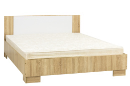 Кровать двуспальная как часть комплекта Лагуна 2, Белый Глянец, СВ Мебель (Россия)