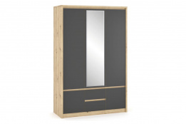 Шкаф для одежды 5Д  как часть комплекта Доминика, Серый, MEBEL SERVICE (Украина)