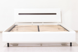 Кровать двуспальная как часть комплекта Ацтека, Белый Блеск, БРВ Брест (Беларусь)