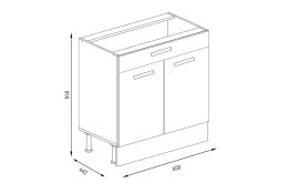 Шкаф-стол 600, 2Д  как часть комплекта Лофт, Крафт серый, Фант Мебель (Россия)