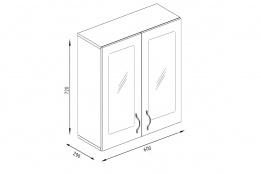 Шкаф кухонный 600, 2Д  как часть комплекта Классика 3.1, Дуб Млечный, Фант Мебель (Россия)
