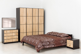 Комплект мебели для спальни Фантазия, Дуб Самоа, MEBEL SERVICE(Украина)