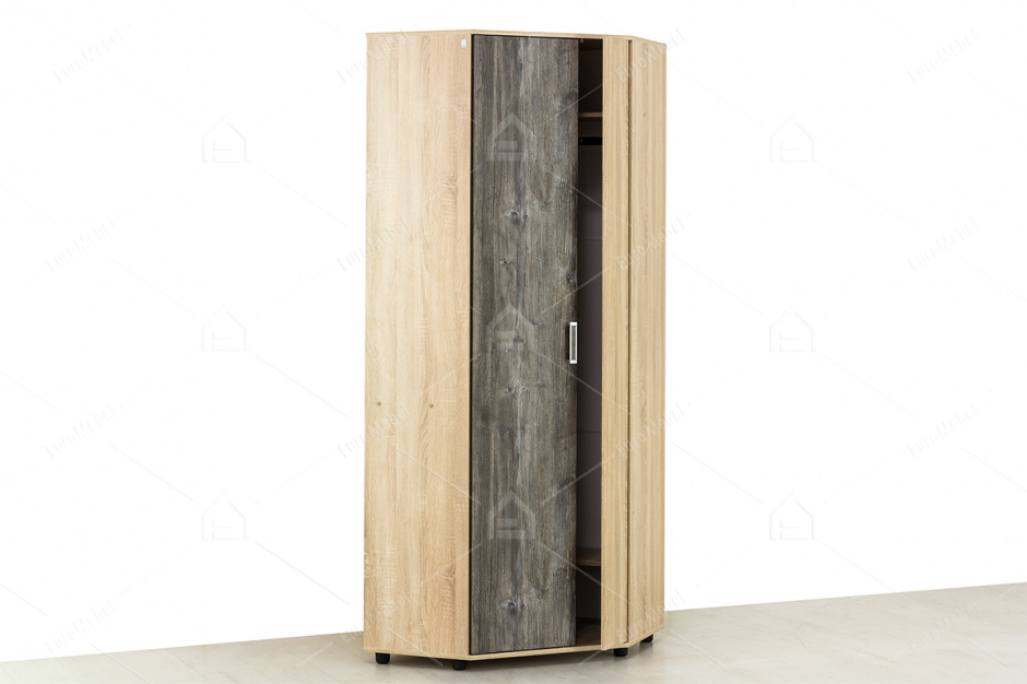 Шкаф для одежды угловой 2Д , модульной системы Визит 1, Сосна Джексон, СВ Мебель (Россия)