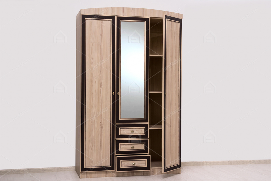 Шкаф для одежды  3Д  модульной системы Дисней, Дуб Светлый, MEBEL SERVICE (Украина)