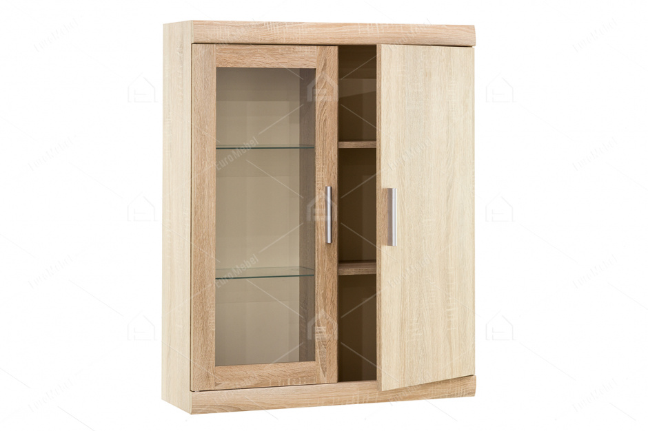 Шкаф витрина навесная  2Д  как часть комплекта Дюна, Дуб Сонома, Анрэкс (Беларусь)
