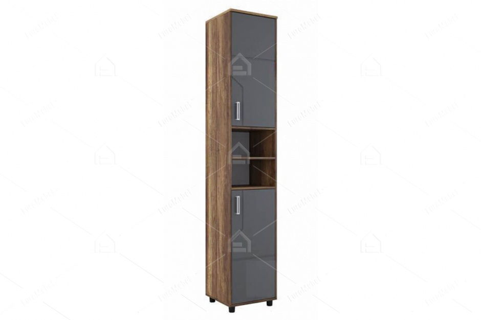 Шкаф пенал 2Д , модульной системы Визит 1, Серый, СВ Мебель (Россия)
