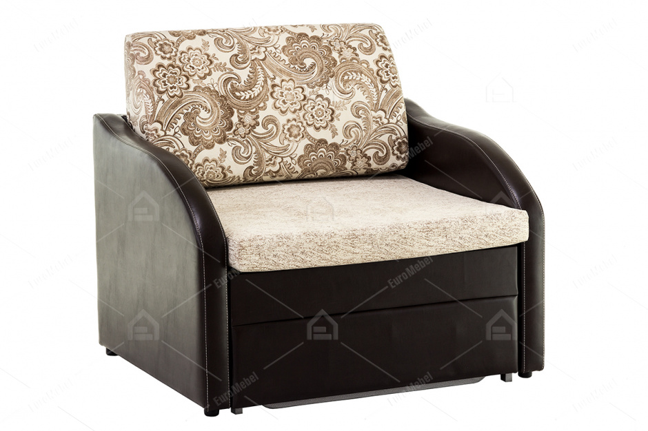 Кресло-кровать раскладной Аквамарин 4, Вуд01+Гжель01+Ecotex213, АСМ Классик (Россия)