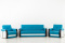 Комплект мягкой мебели Сиеста 4, Голубой Темный, АСМ Элегант(Россия)