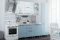Комплект мебели для кухни Бьянка 2100, Голубые блестки/фотопечать, БТС(Россия)