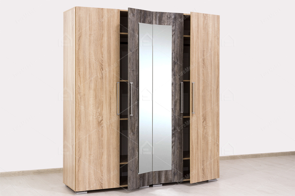 Шкаф для одежды 2Д  как часть комплекта Лагуна 2, Сосна Джексон, СВ Мебель (Россия)