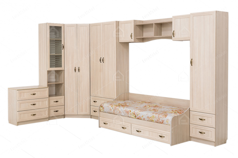 Набор мебели для детской Вега детская 2106, Сосна Карелия, СВ Мебель (Россия)