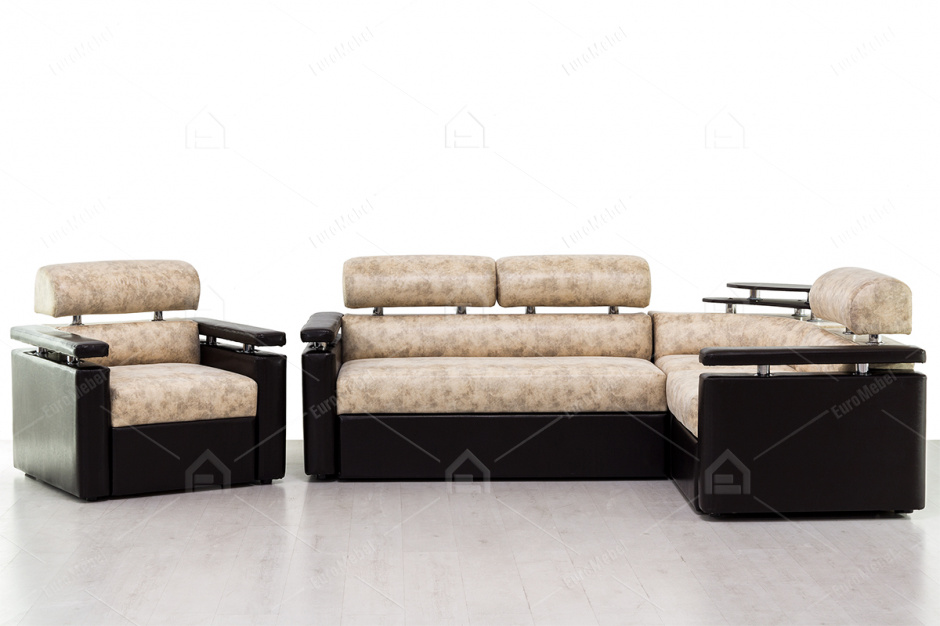 Комплект мягкой мебели Парнас 3, Бежевый, Нижегородмебель и К(Россия)