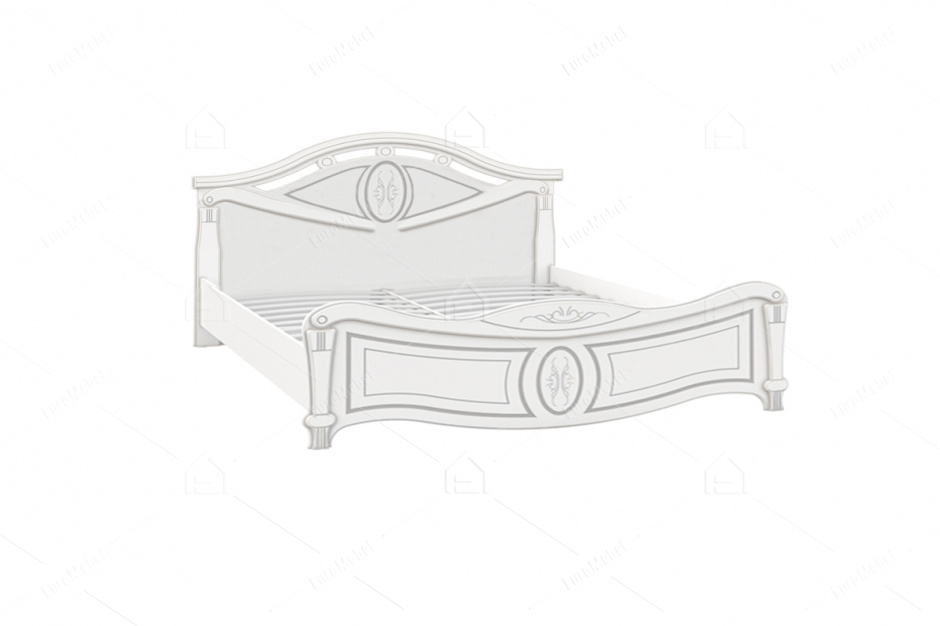 Кровать двуспальная как часть комплекта Александрина, Белый Венге, Империал (Россия)