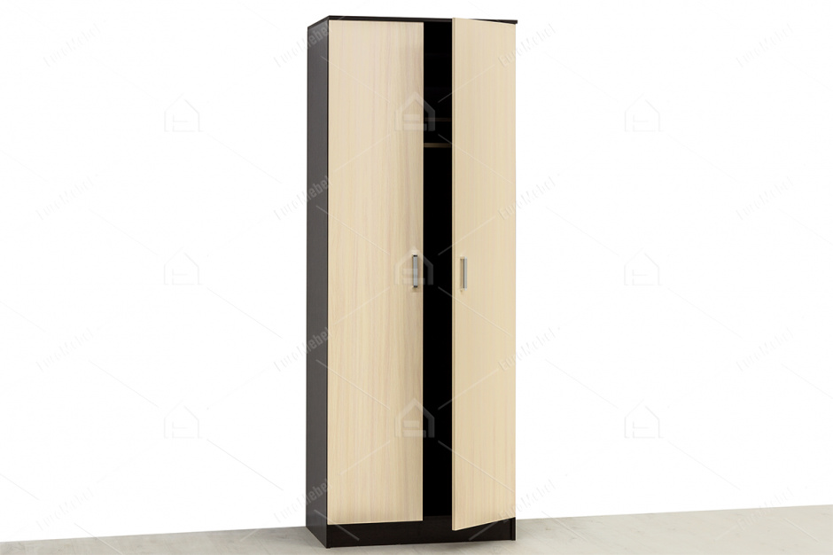 Шкаф для одежды пристенный 2Д , модульной системы Ника 5, Дуб Млечный, Астрид-Мебель (Россия)