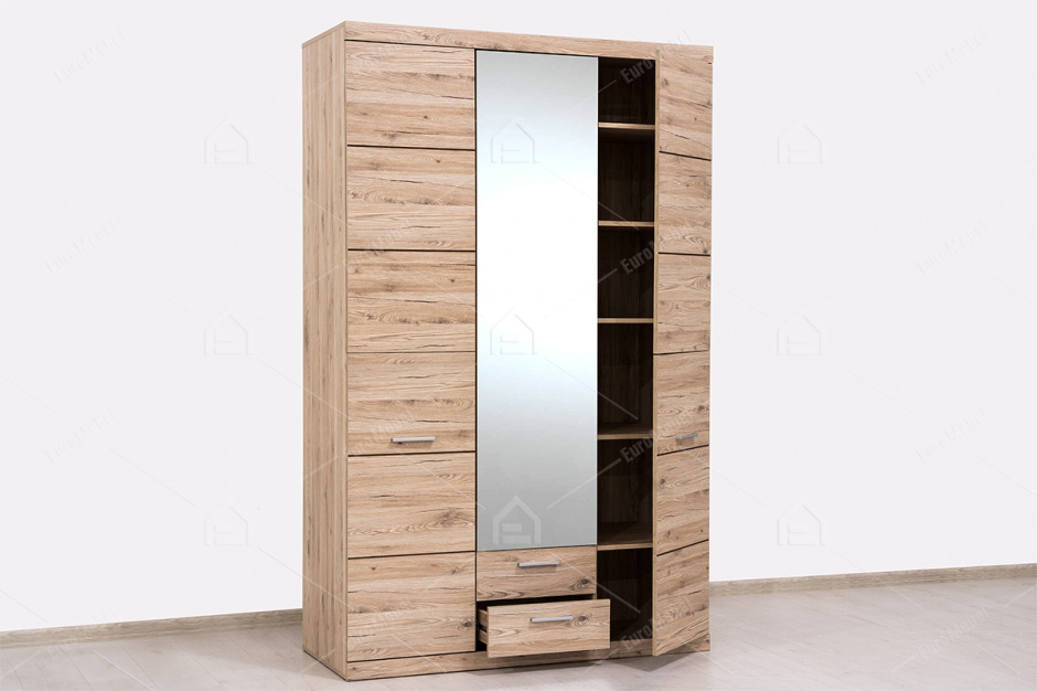 Шкаф для одежды 3Д  как часть комплекта Оскар, Дуб Санремо, Анрэкс (Беларусь)