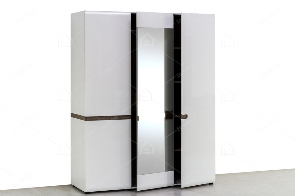 Шкаф для одежды 3Д  (Linate 3D/TYP 22 А), коллекции Линате, Белый, Анрэкс (Беларусь)