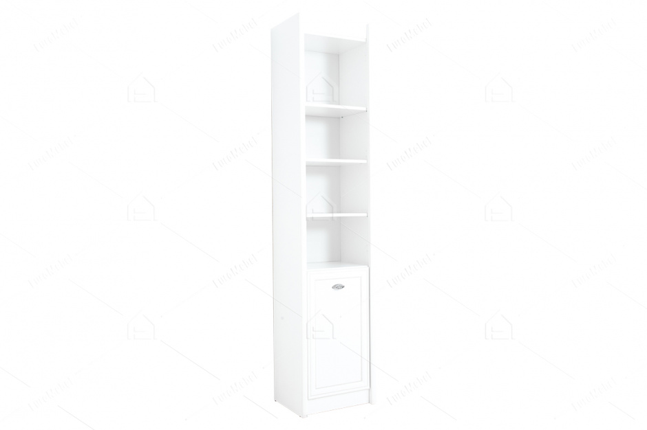 Шкаф стеллаж 1Д  как часть комплекта Салерно, Белый Белый, БРВ Брест (Беларусь)