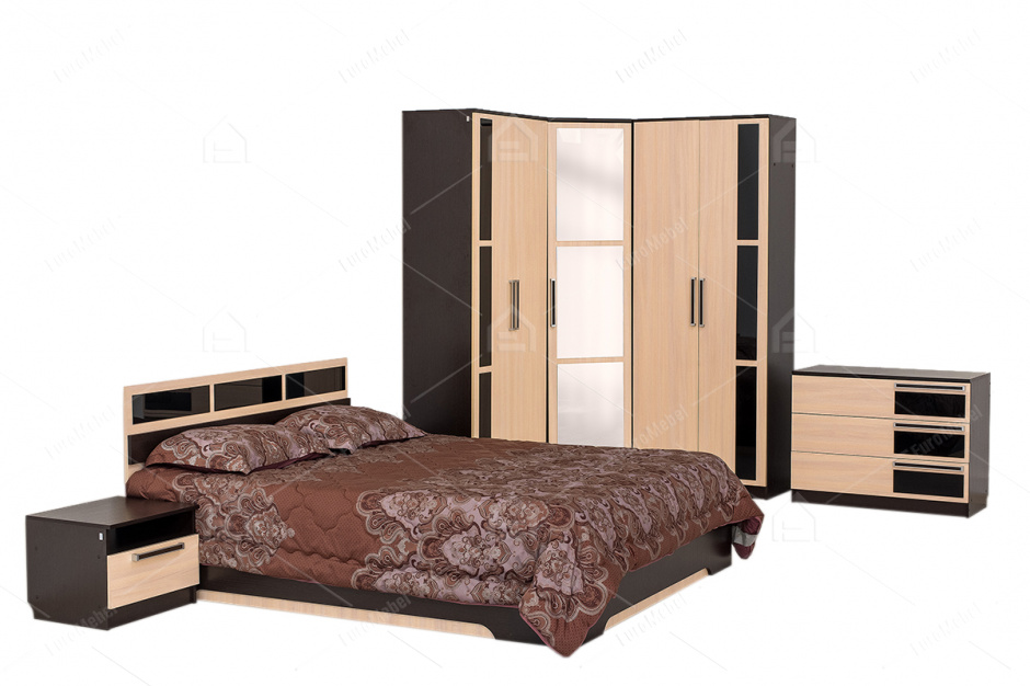 Набор мебели для спальни Эдем 2, 2061, Дуб Млечный, СВ Мебель (Россия)
