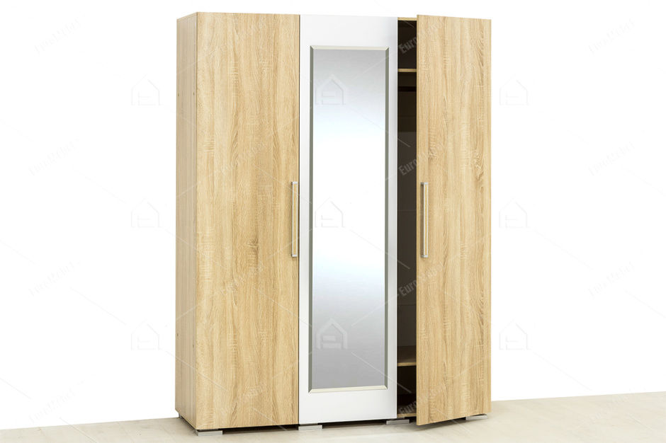 Шкаф для одежды 3Д , модульной системы Лагуна 2, Сосна Белый, СВ Мебель (Россия)