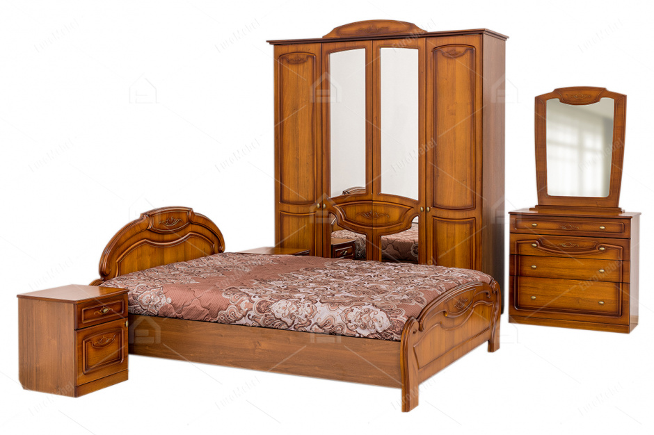 Комплект мебели для спальни Александрина 2, Орех, Ружанская МФ(Беларусь)