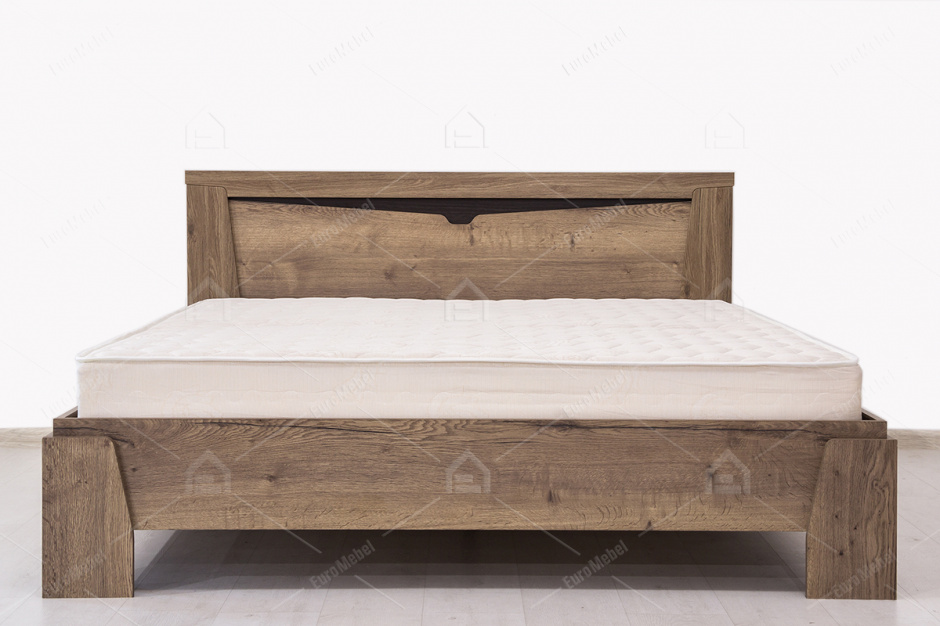 Кровать двуспальная как часть комплекта Гарда, Дуб Галифакс, СБК (Россия)