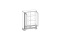 Шкаф для книг 2Д  (Monako 2D1SL), коллекции Монако, Сосна Винтаж, Анрэкс (Беларусь)