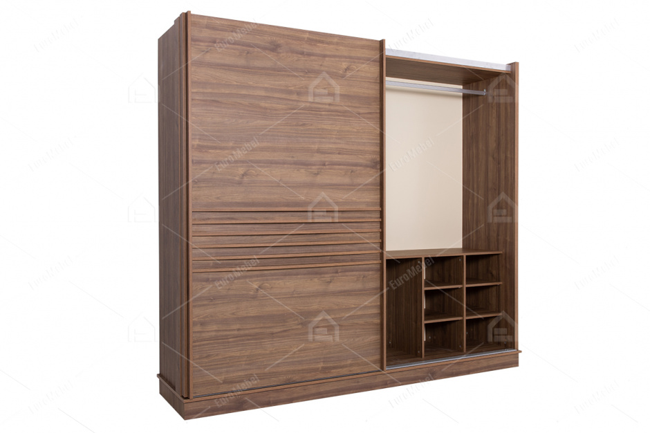 Шкаф для одежды 2Д  как часть комплекта Прага, Орех селект Орех селект, Фориэлла (Азербайджан)