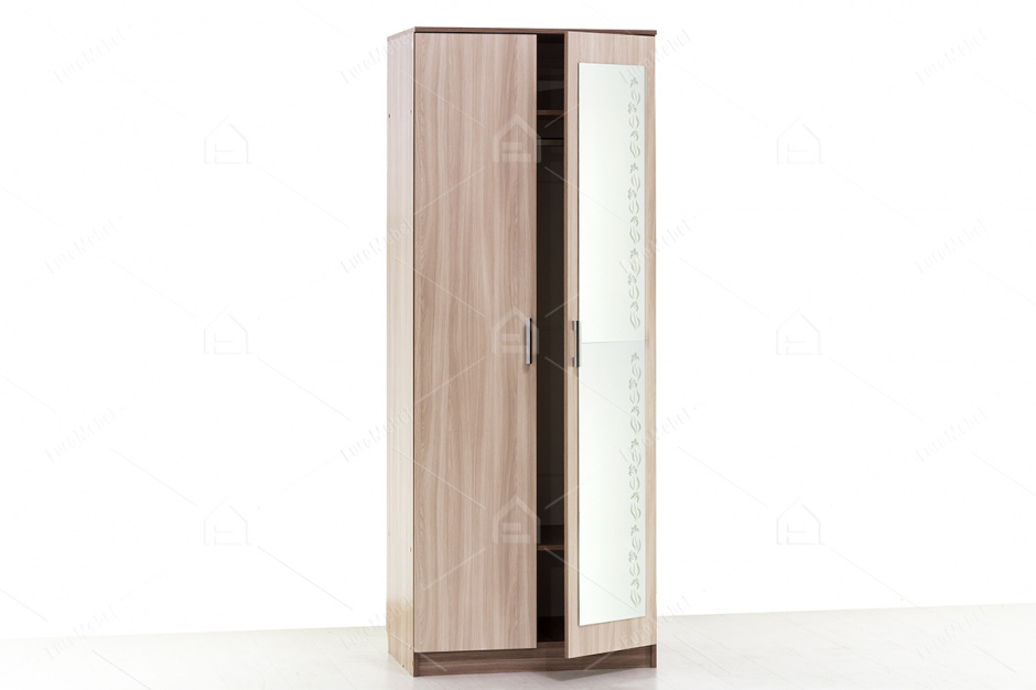 Шкаф для одежды 2Д  как часть комплекта Гамма 16, Ясень Шимо светлый, СВ Мебель (Россия)