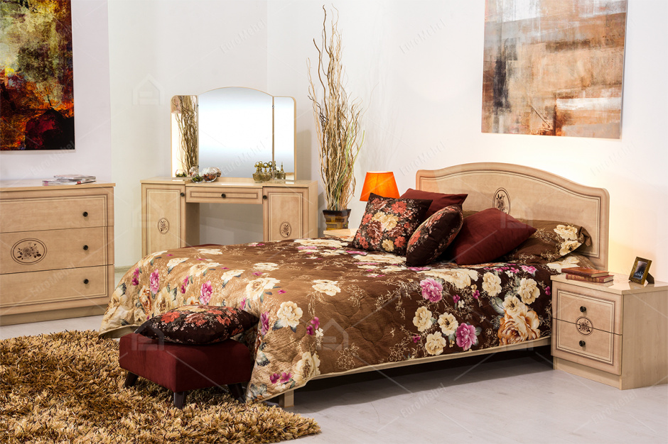 Комплект мебели для спальни Флорис, Клен, MEBEL SERVICE(Украина)