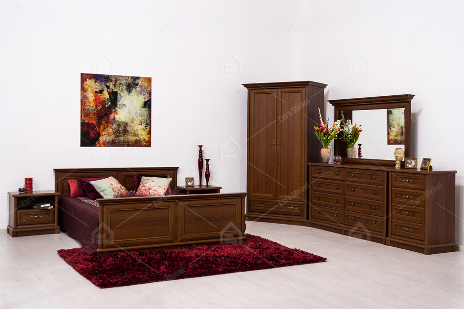 Набор мебели для спальни Людовик NEW 1810, Каштан, MEBEL SERVICE (Украина)