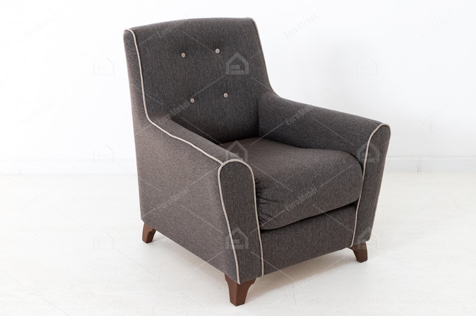 Кресло традиционное как часть комплекта Мальта 1М, Quatro 02/ Quatro 14, Мебельный Формат (Россия)