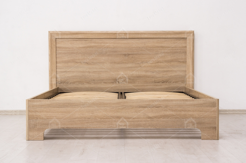 Кровать двуспальная (Кровать-1 160), коллекции Вега Прованс, Дуб Сонома, Кураж (Россия)