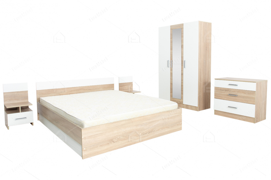 Комплект мебели для спальни Уют 1, Белый Белый, Горизонт(Россия)