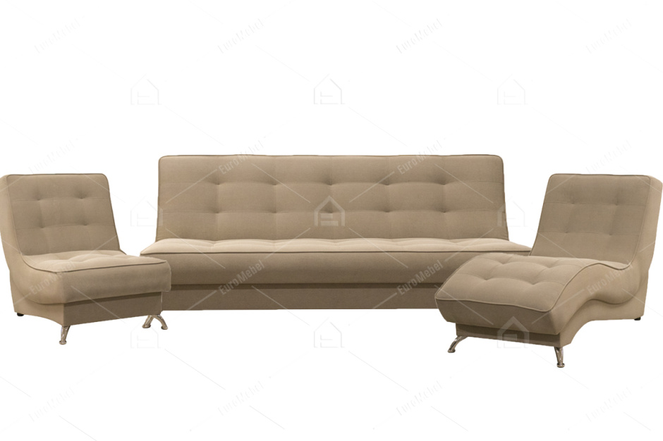 Комплект мягкой мебели Рио 1, Коричневый, Мебельный Формат(Россия)