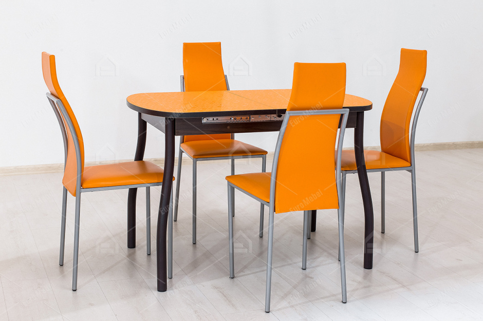 Набор мебели для кухни Стол Триумф-1, 2068, Оранжевый, Sitparad (Россия)