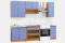 Комплект мебели для кухни Галактика 2000, Синий, Укрюг БМФ(Украина)