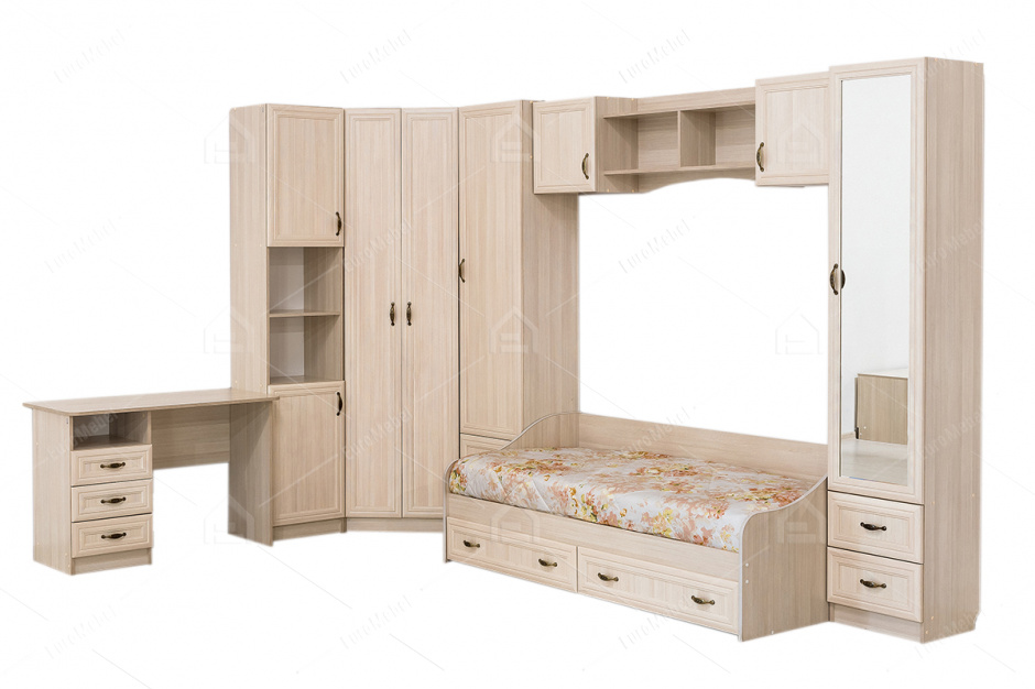 Набор мебели для детской Вега детская 2108, Сосна Карелия, СВ Мебель (Россия)