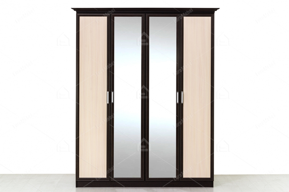 Шкаф для одежды  4Д  как часть комплекта Джорджия 2, Дуб Млечный, Астрид-Мебель (Россия)